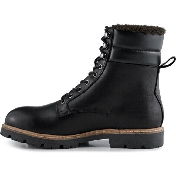 Shoe‎ The Bear Men\'s  Leather Boots Faux Shearling Lined Shoes Black Size12 $210 main image 6